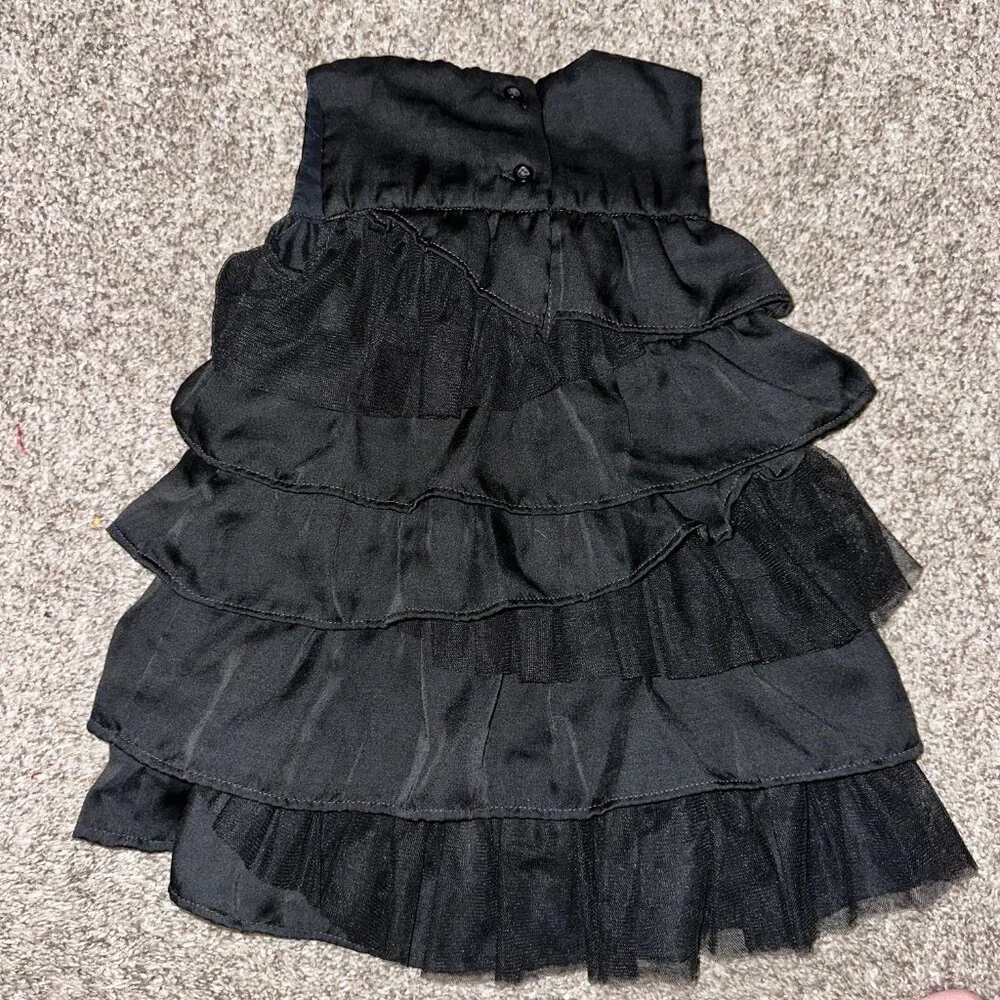 BABY GAP BabyGap ADORABLE black RUFFLE DRESS 18-24 mo EUC